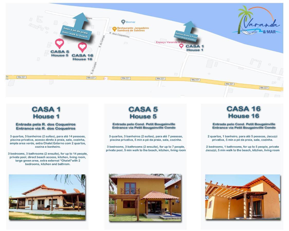 Espaco Varanda E Mar Beach Houses ساو ميجيل دو غوستوسو المظهر الخارجي الصورة